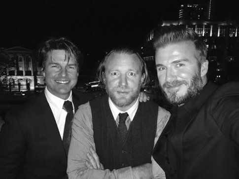 David Beckham, Tom Cruise e Guy Ritchie - Fonte: Facebook di David Beckham