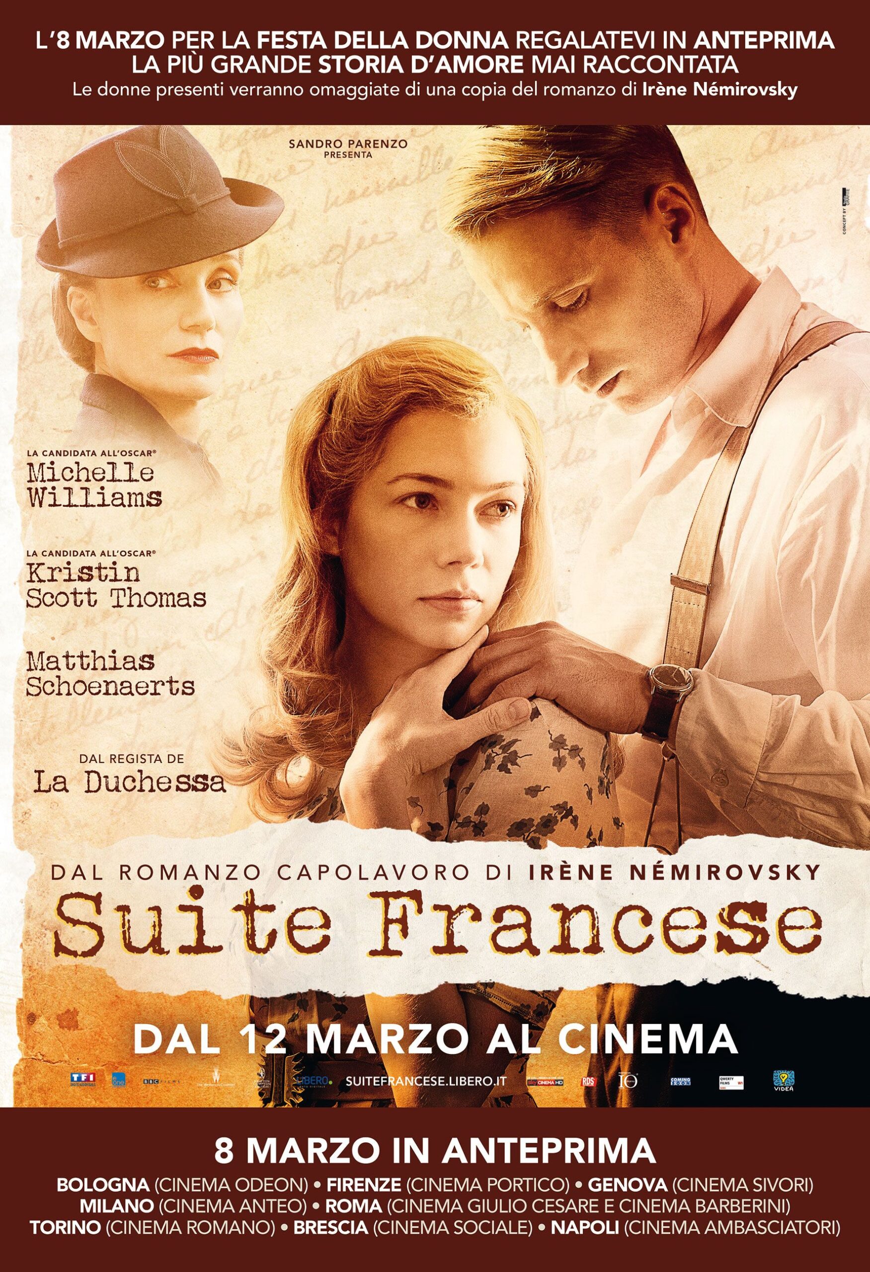 “Suite Francese”: in anteprima l'8 marzo per la Festa della Donna