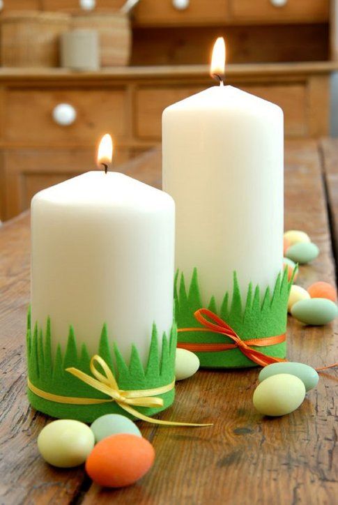 Candele - addobbi pasquali Pinterest