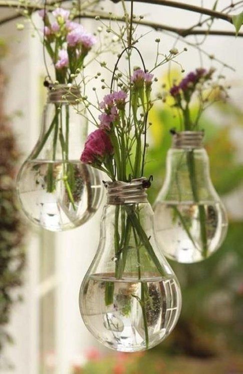 Lampadine porta fiori - Pinterest