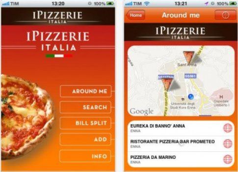 l'app i Pizzerie