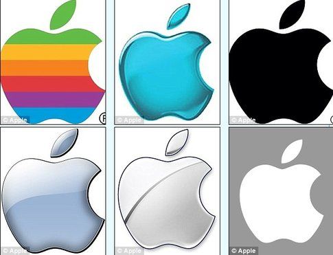 Logo Apple nel tempo - Fonte: DailyMail