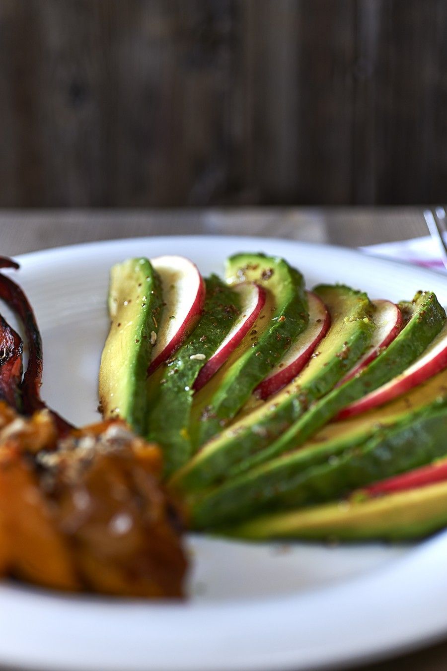 carpaccio di avocado con verdure