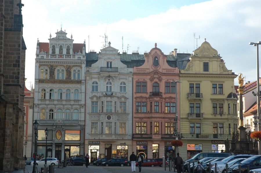 Pilsen, piazza del Municipio