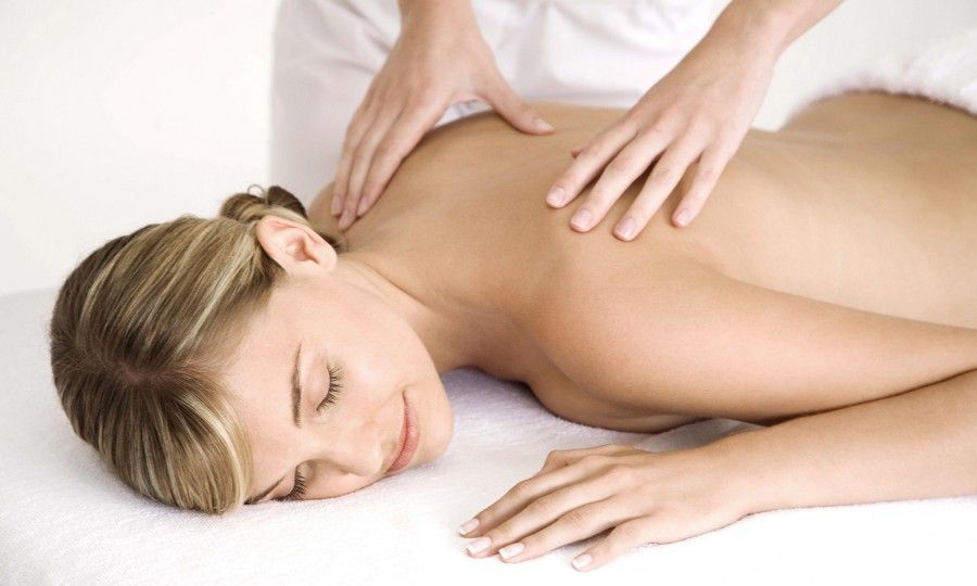 Woman getting massage