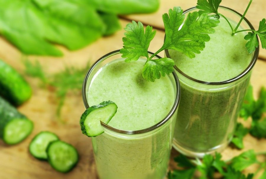 Healthy drink, vegetable juice, studio shot