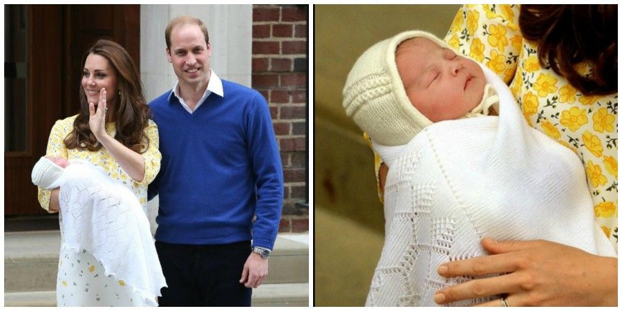 Charlotte Elizabeth Diana con mamma Kate e papà William