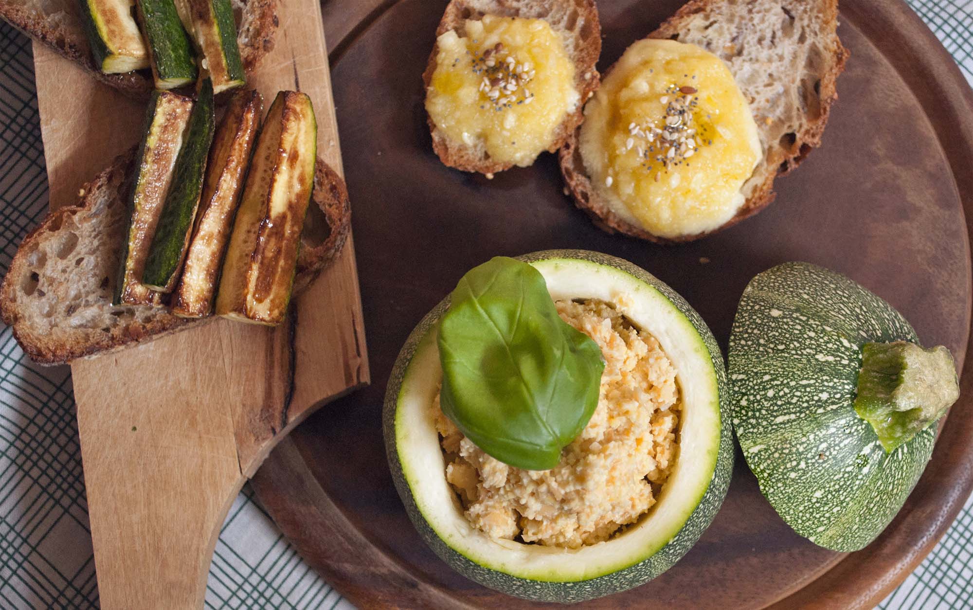 Tris di zucchine, per un antipasto da leccarsi le dita