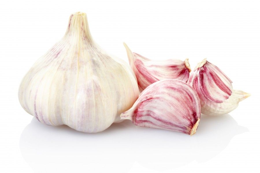 Garlic isolated on white, clipping path included