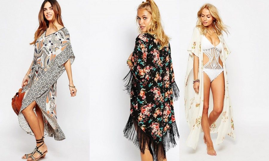 Kimono e Caftani per la spiaggia, ma anche per la sera (se abbinati nel modo giusto), ecco le proposte di Asos