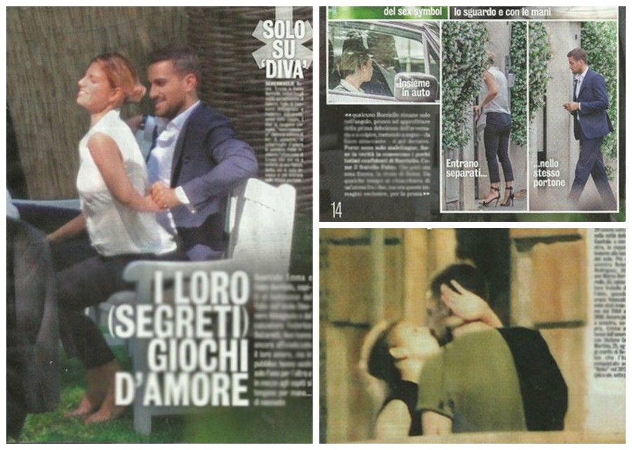 Il bacio tra Emma Marrone e Fabio Borriello