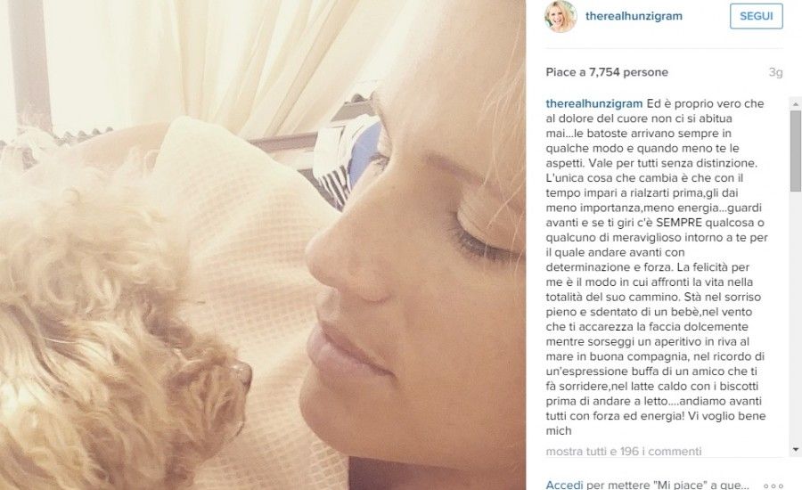 Michelle Hunziker su Instagram