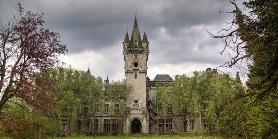 [UNVERIFIED CONTENT] The abandoned neo-gothic castle of Chateau de Noisy. Located in Celles, southern Belgium.