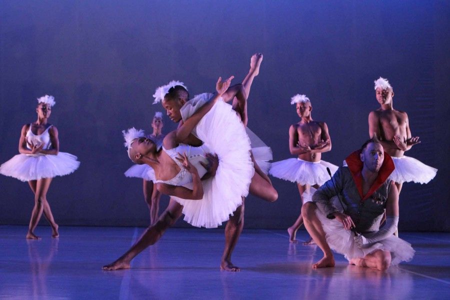 Dada Masilo's 'Swan Lake' as previewed at the Dance Factory in Newtown, Johannesburg. Photograph : John Hogg.