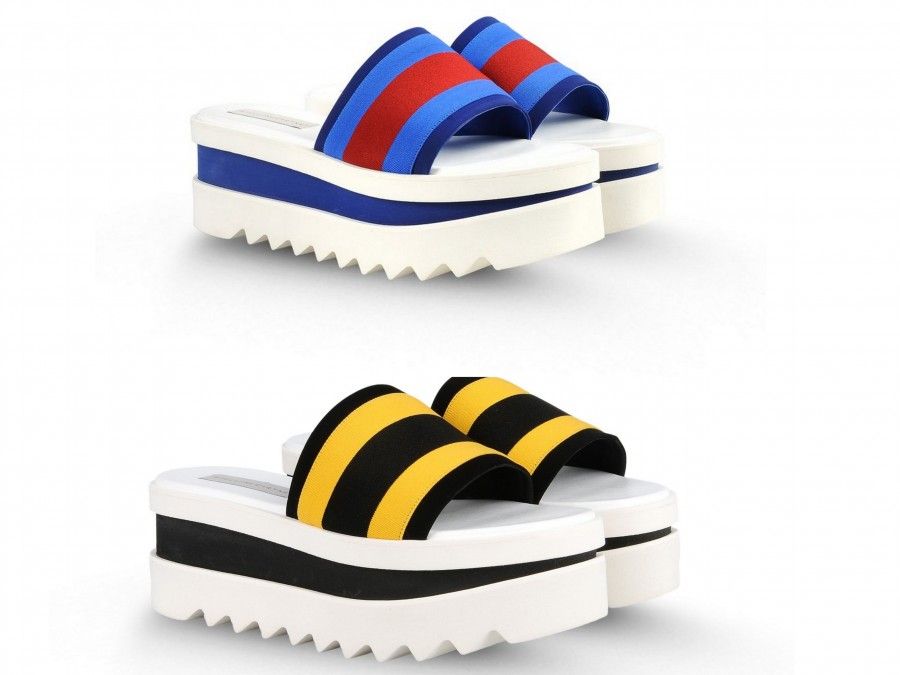 Le ciabatte Flatform colorblock di Stella McCartney