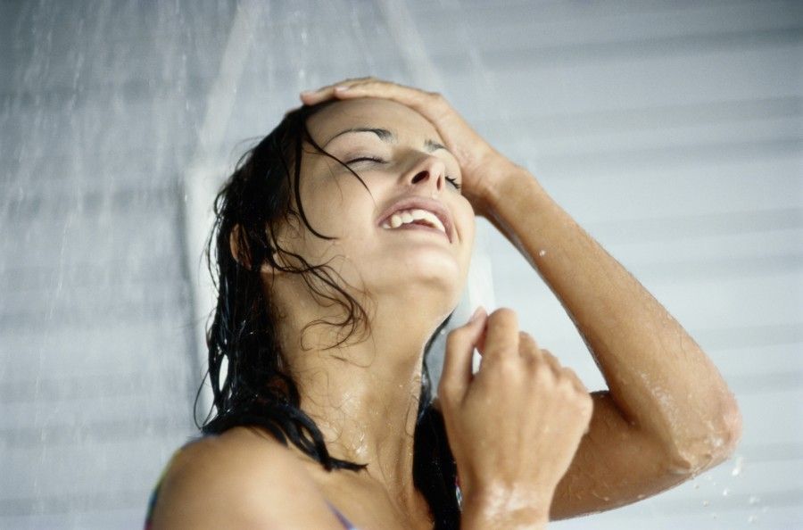 Woman Taking a Shower