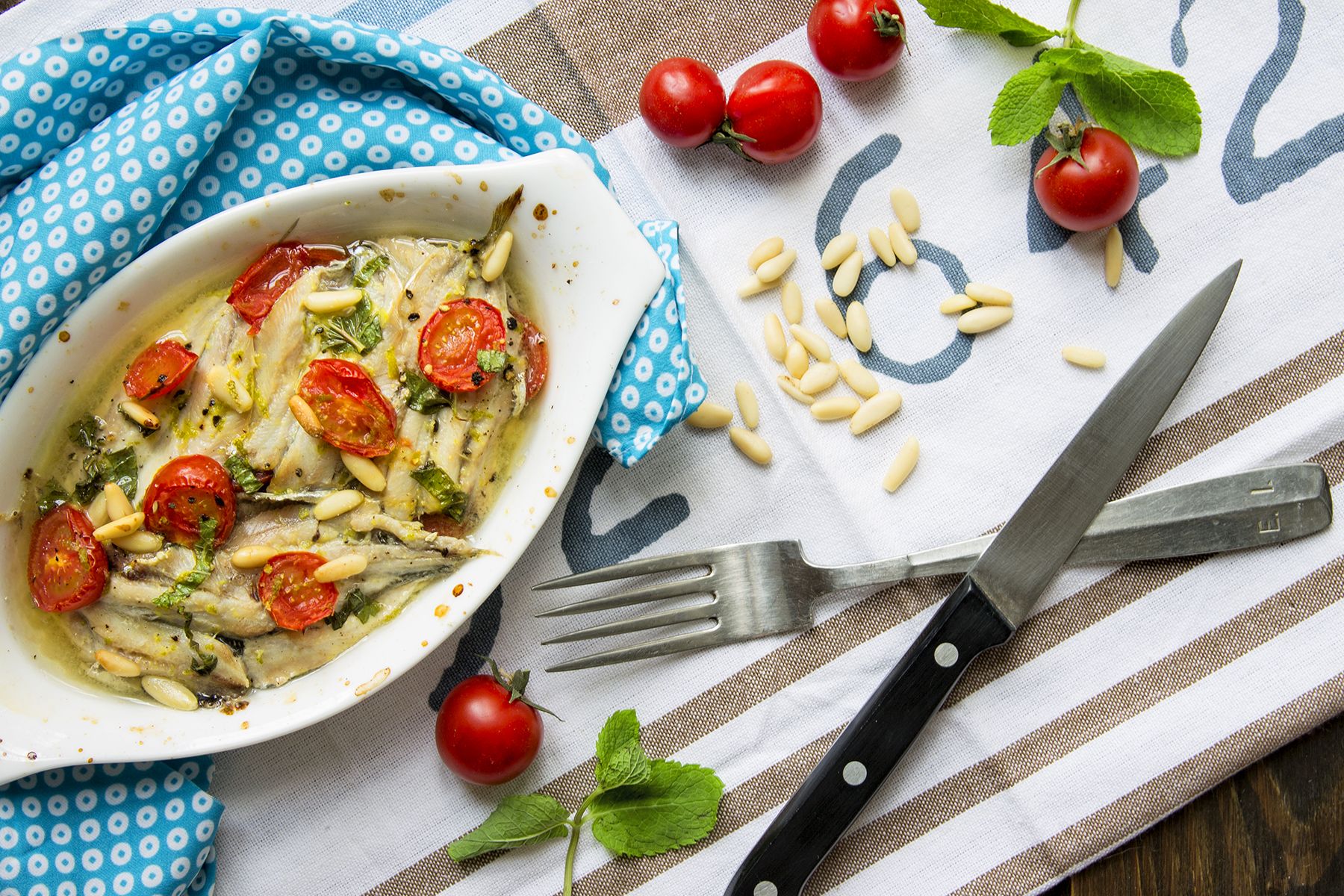 Terrina di alici al profumo di menta e agrumi