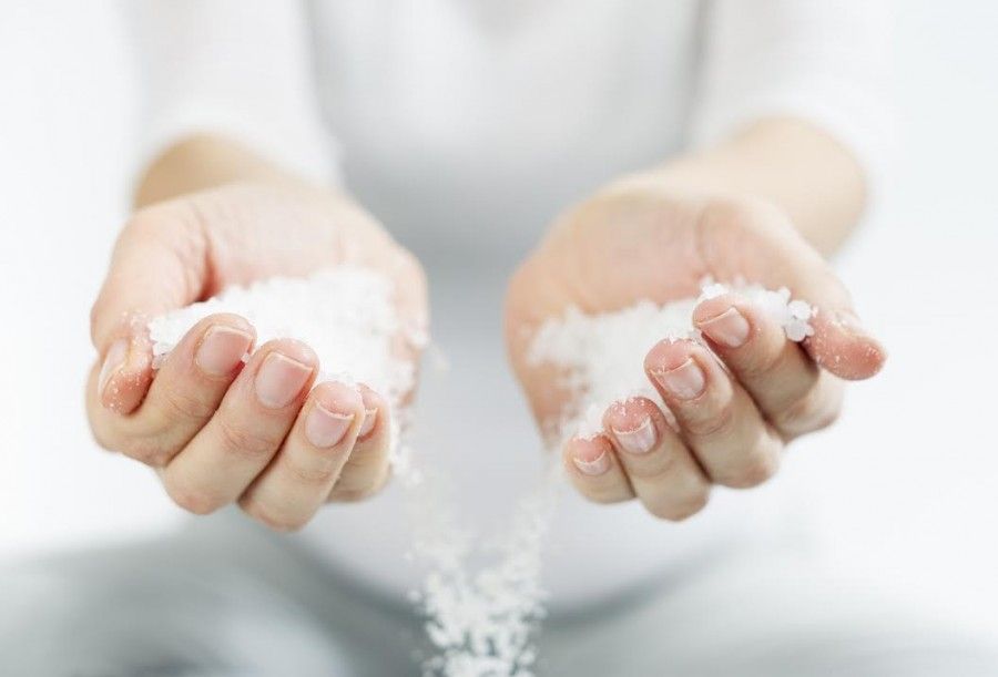 hands and salt