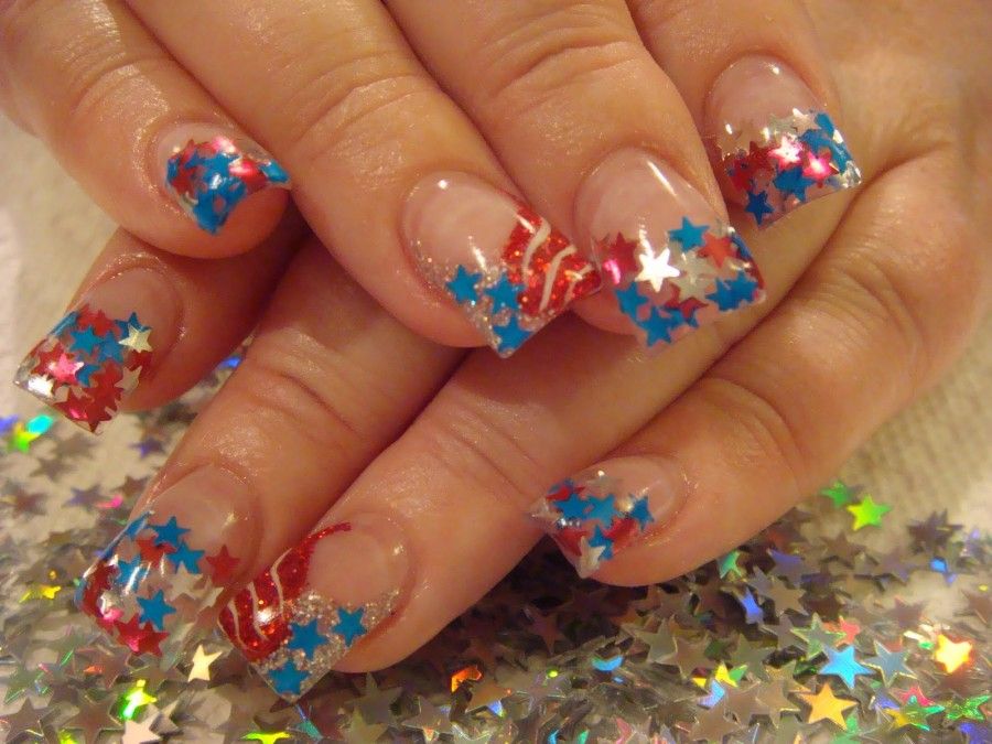 stars-and-stripes-glitter-acrylic-nails