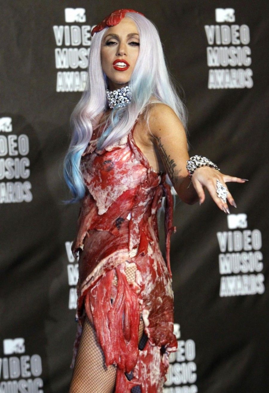 115309-lady-gaga-meat-dress-enters-rock-hall-of-fame