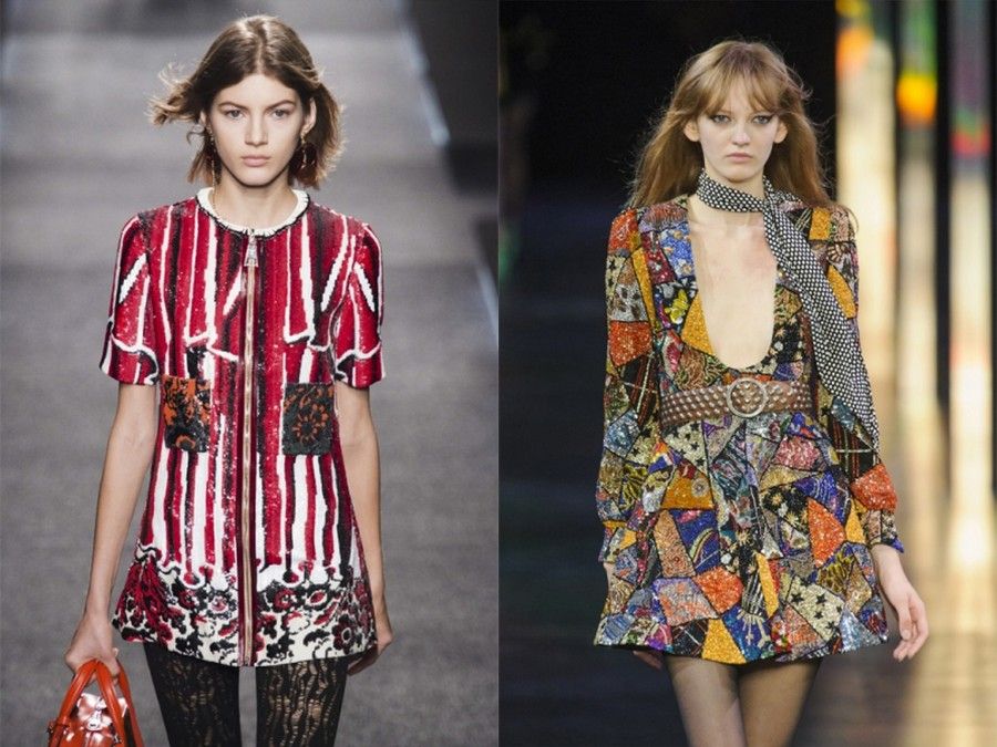 Due look per la collezione P/E 2015 di Louis Vuitton e Saint Laurent