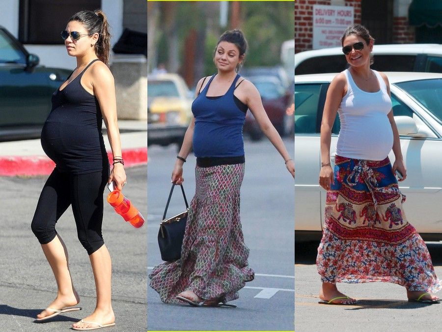 Mila Kunis e i suoi "pregnant look" un po' troppo rilassati 