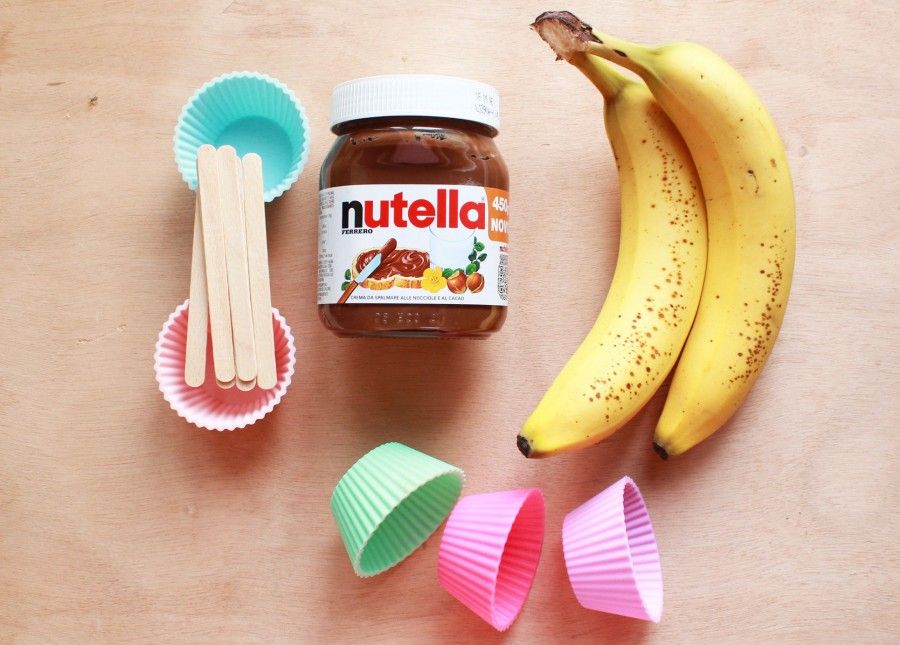 Banana e Nutella Popsicles