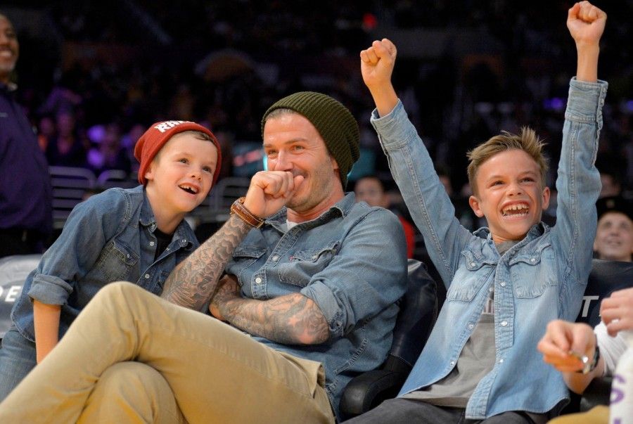 David Beckham con i figli