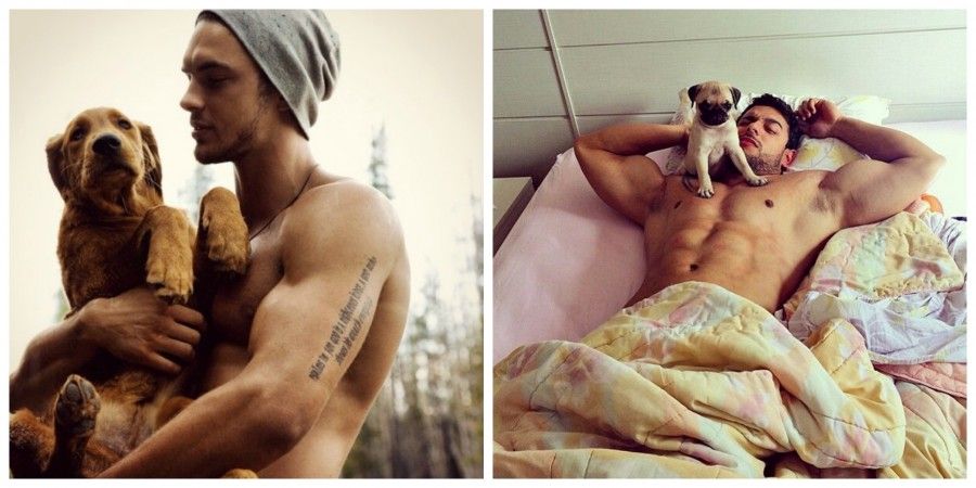 hot-dudes-in-beds-whit-dogs