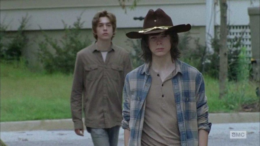 Rod e Carl in The walking dead