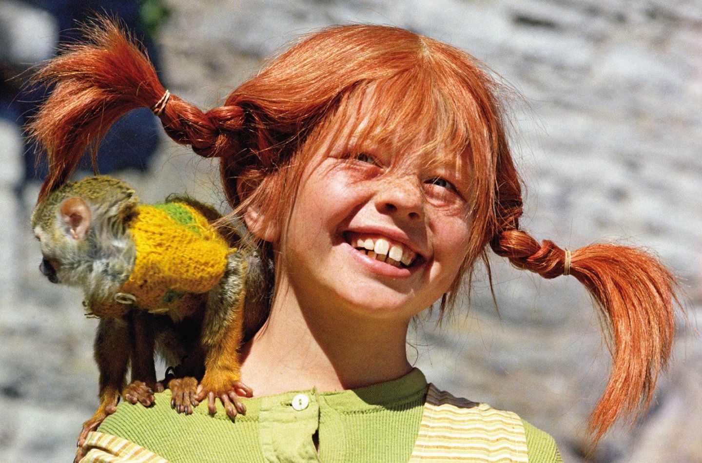 pippi-calzelunghe con la sua scimmietta