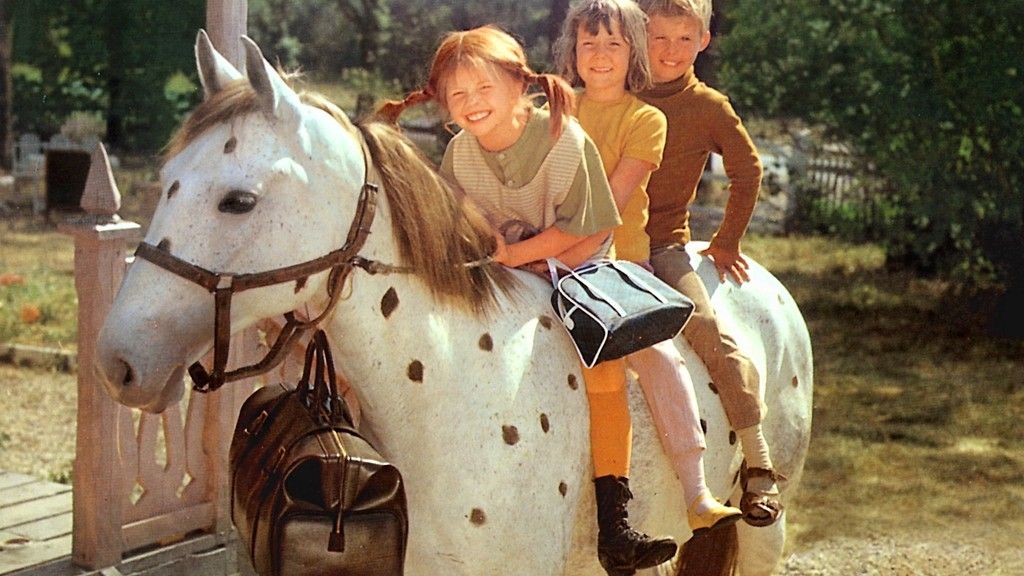 Pippi Calzelunghe con gli altri protagonisti della serie