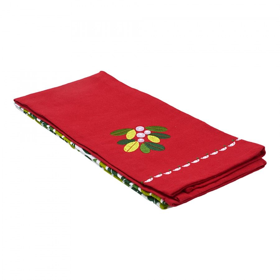 106132050-Set of 2 Mistletoe Christmas Kitchen Towels-1