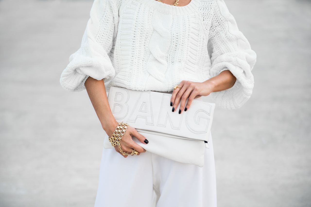 Un look tutto bianco per le feste di Natale