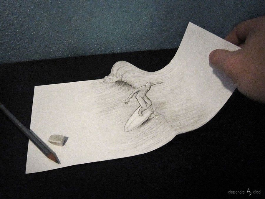 Illusioni Su Carta I Disegni In 3d Di Alessandro Diddi Bigodino