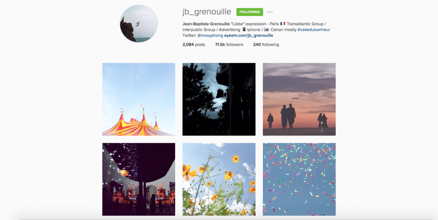 Jean-Baptiste Grenouille su Instragram