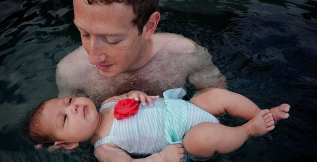 Mark Zuckerberg e la figlia