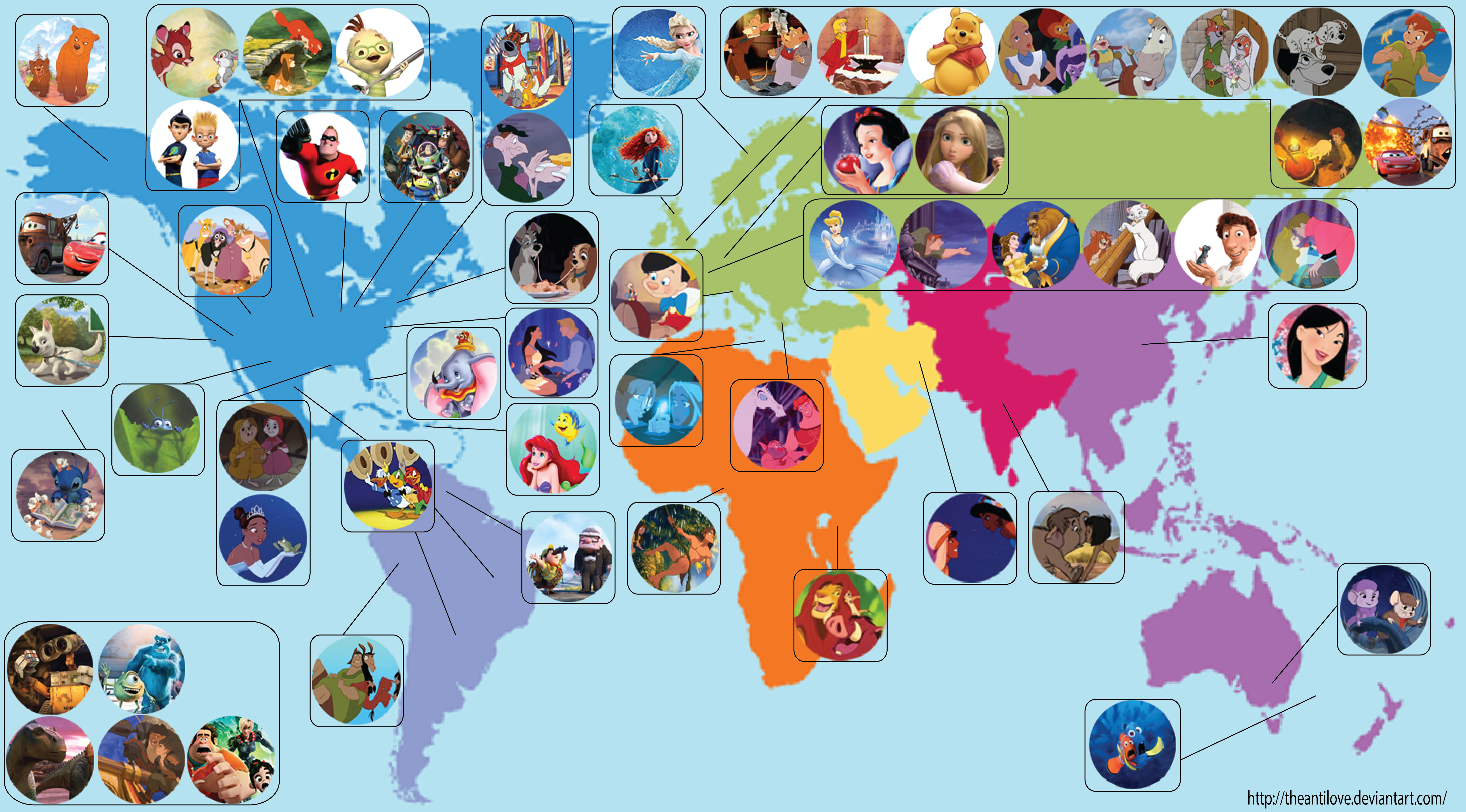 Scopri le location dei cartoni animati della Disney