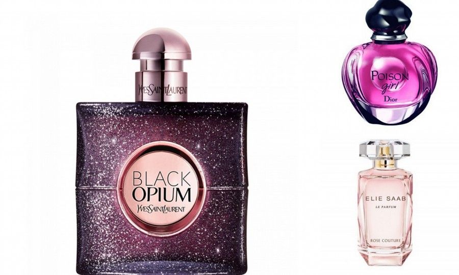 Black Opium Nuite Blanche di Yves Saint Laurent, Poison Girl di Dior e Elie Saab Rose Couture