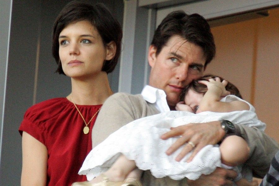 Katie Holmes e Tom Cruise con la piccola Suri