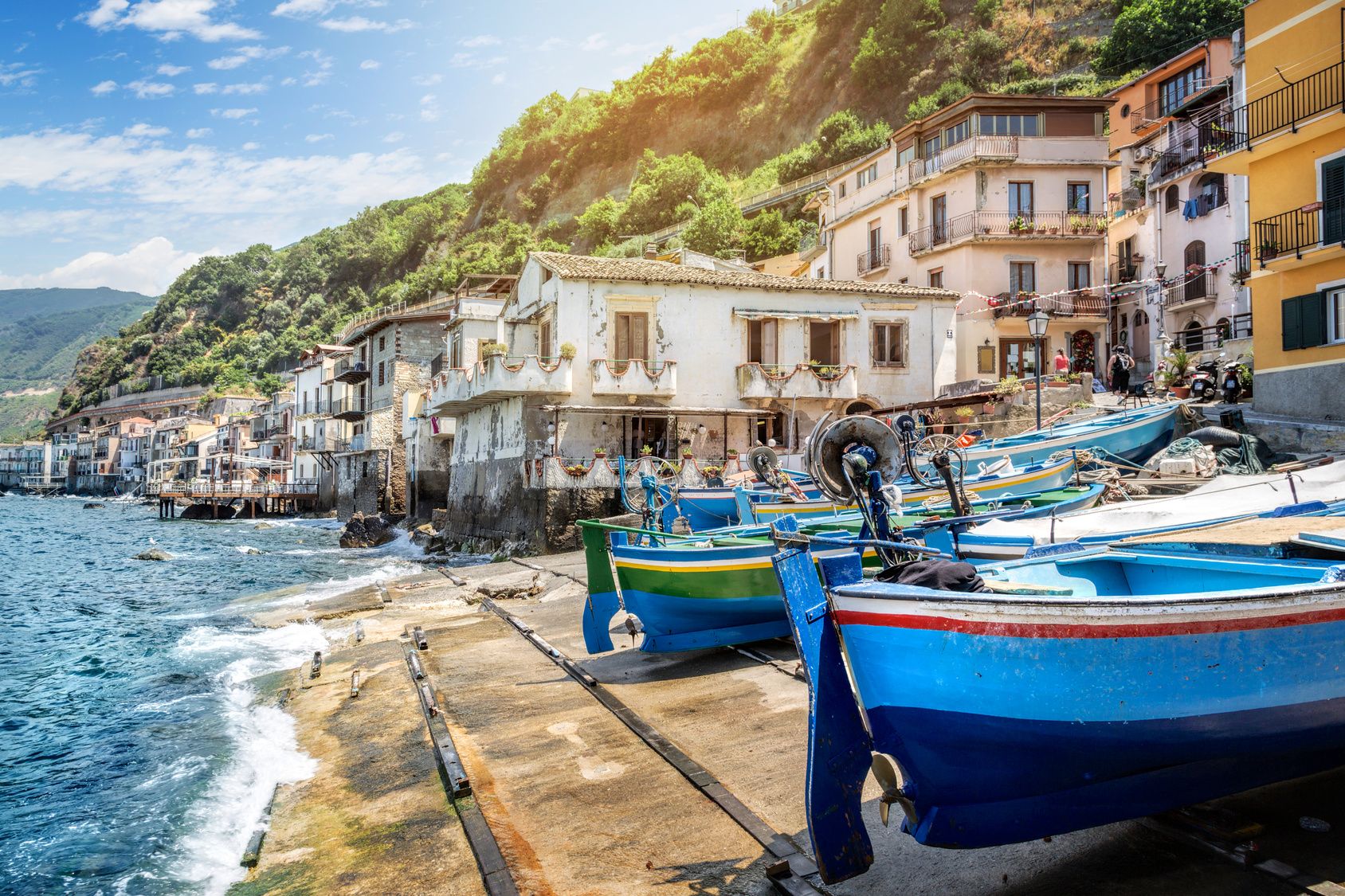 Fishing village in calabria, Scilla, Italy