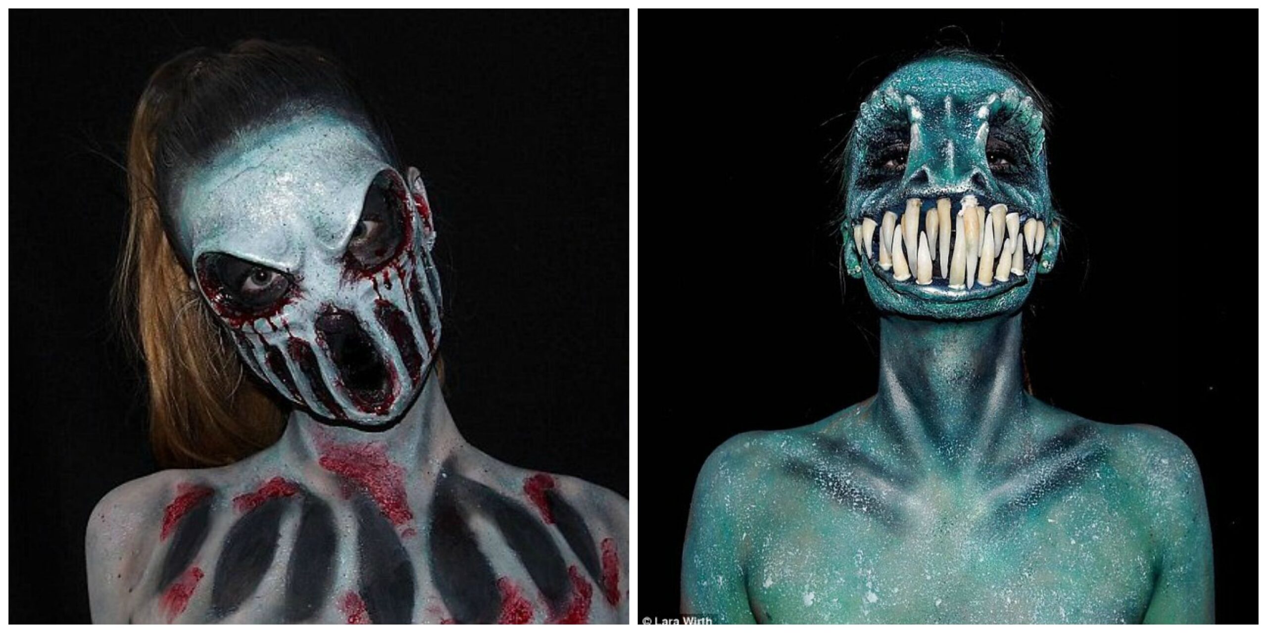 La make up artist che trasforma se stessa in mostri paurosi