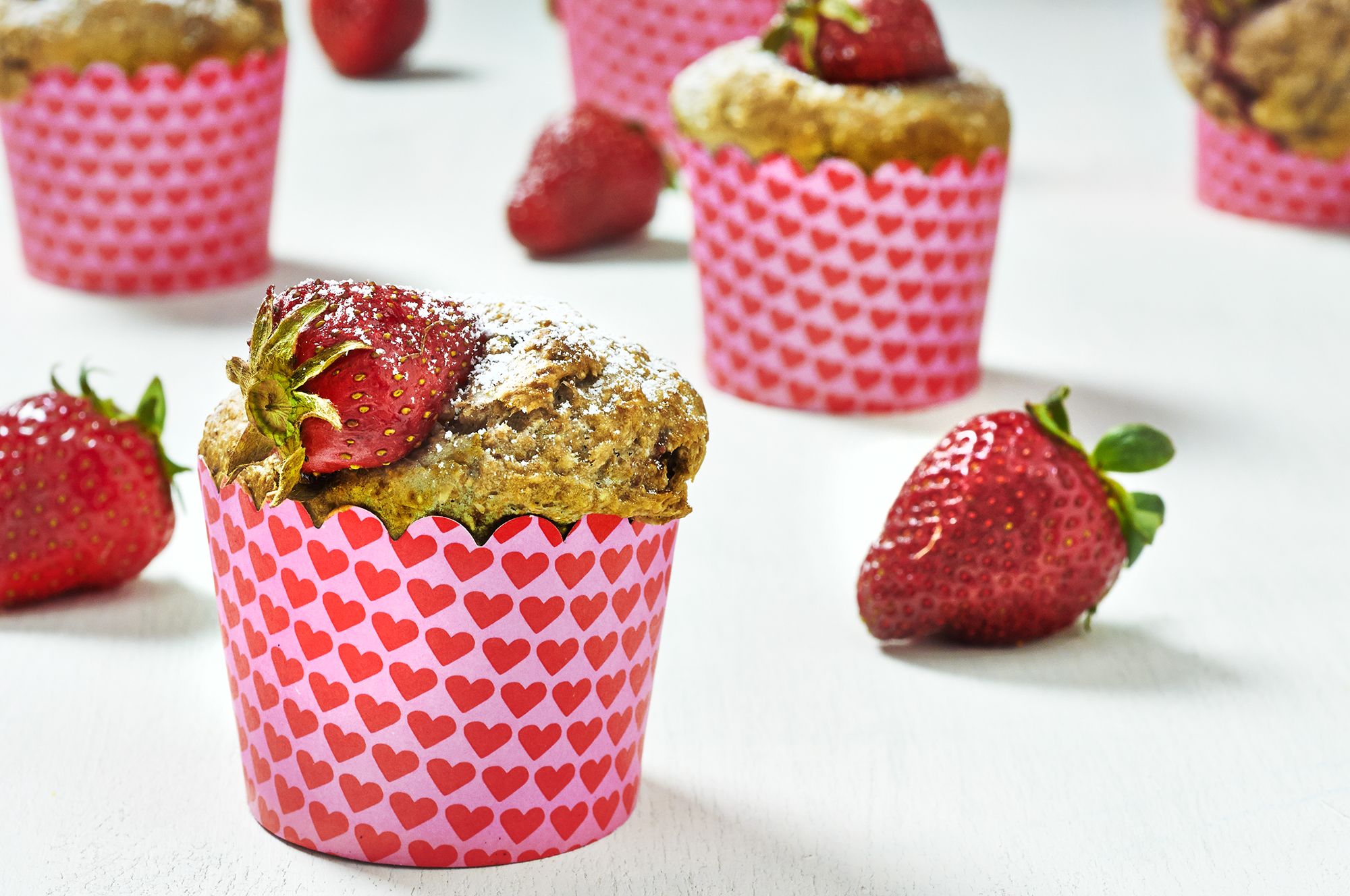 Muffin integrali alle fragole