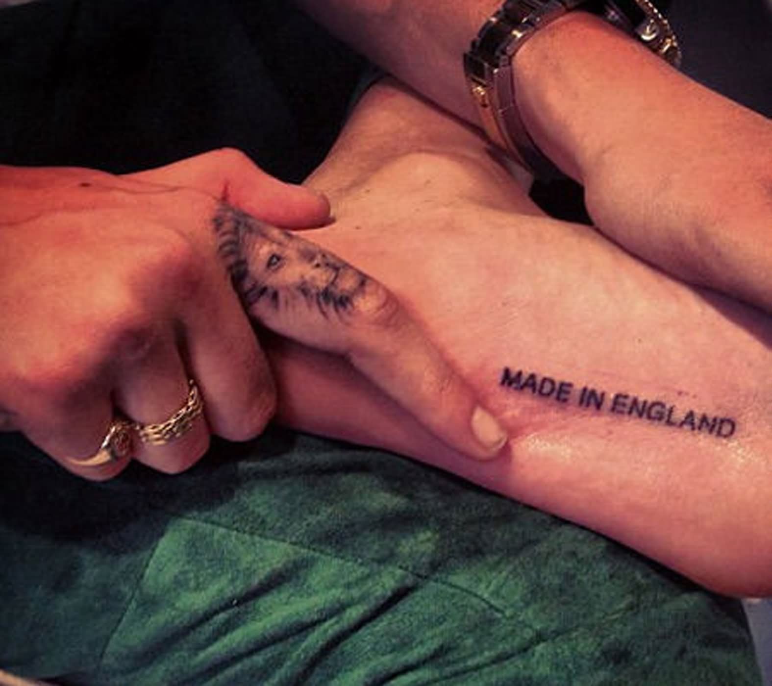 Made-In-England-Lettering-Tattoo-On-Under-Foot