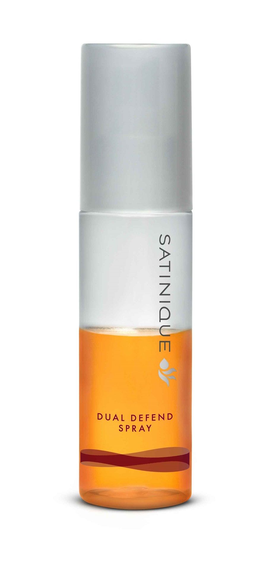 Satinique product shot. Dual Defend Spray