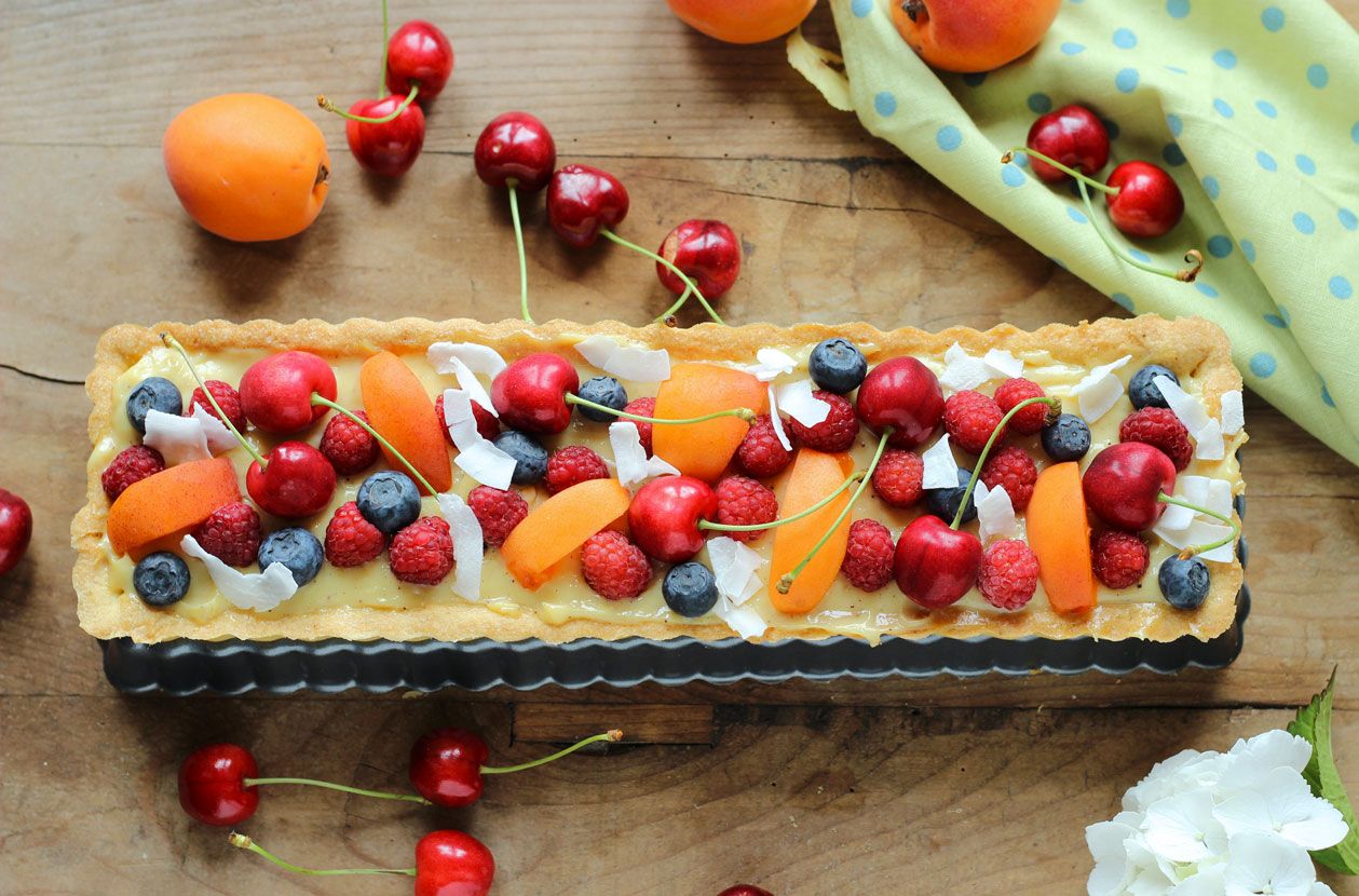 La crostata di frutta senza lattosio