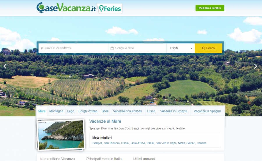 Come prenotare una casa vacane on line