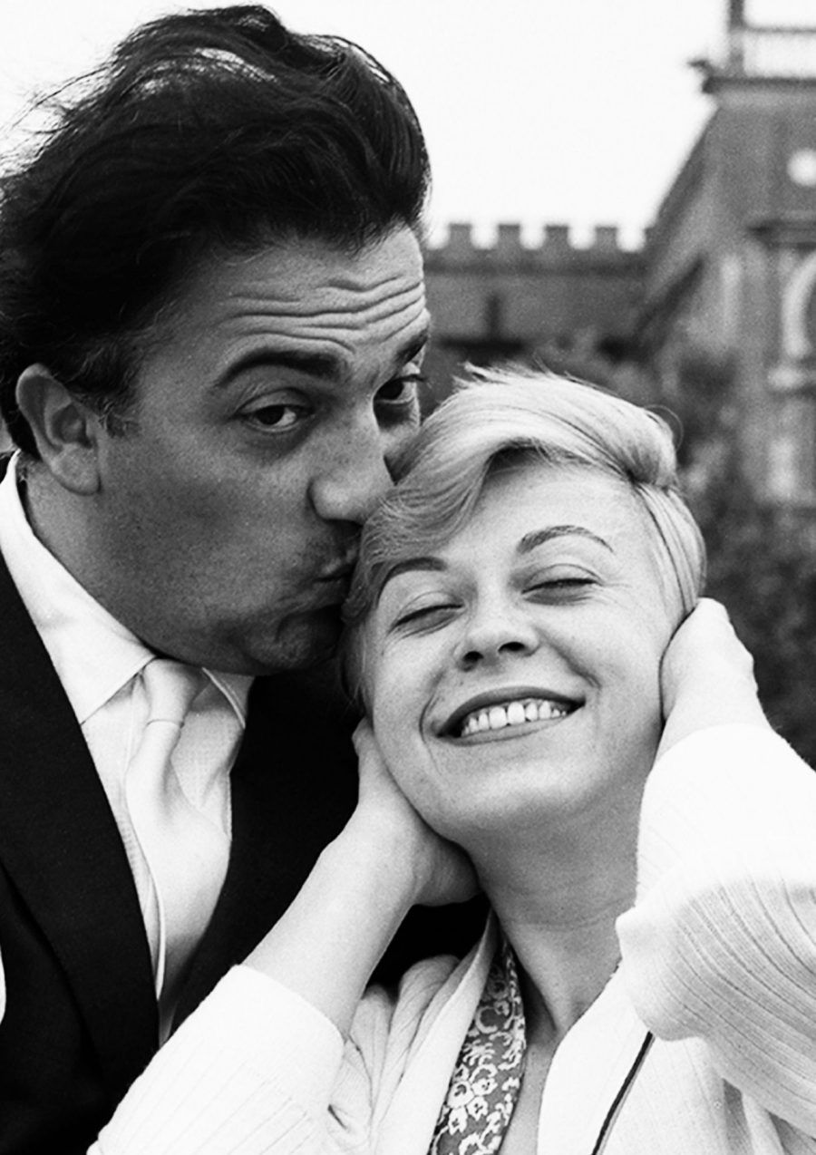 Federico Fellini e Giulietta Masina