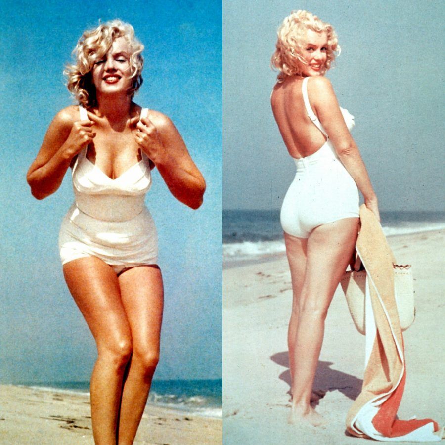 Marilyn costume da bagno bianco