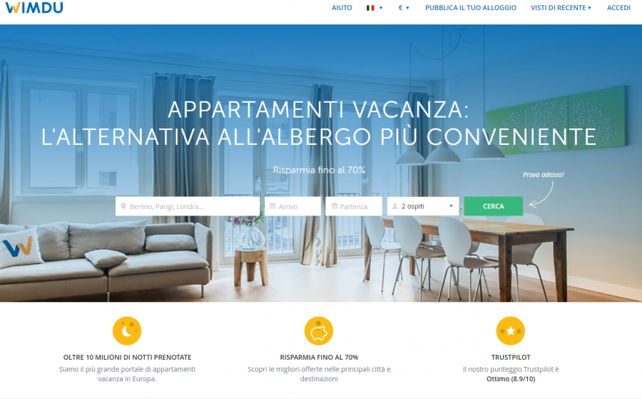 Come prenotare una casa vacane on line